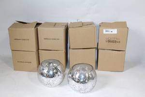lot 274 image: Set of 6 Silver Mercury Glass Decorative Bowls