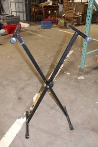 lot 282 image: Adjustable X-Style Keyboard Stand with Non-Slip Feet
