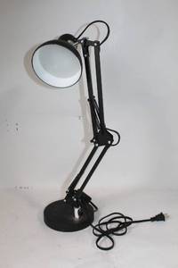 lot 294 image: Adjustable Black Desk Lamp with Weighted Base