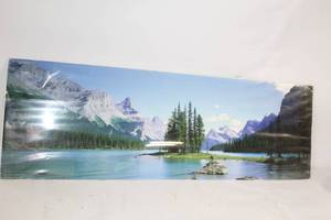 lot 356 image: Panoramic Print of Maligne Lake Scenery
