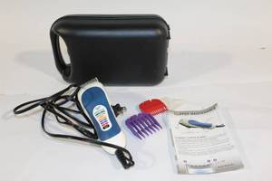 lot 366 image: Wahl USA Precision Hair Clipper Set with Color Guide Combs