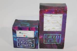 lot 384 image: Set of 2 Galaxy and Crystal Battery Powered String Lights