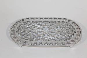 lot 416 image: Cast Iron Decorative Trivet with Ornate Design