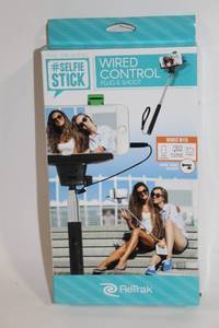 lot 423 image: ReTrak Wired Control Selfie Stick with Universal Mount