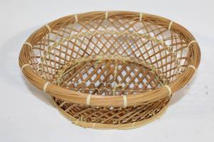 lot 429 image: Round Bamboo Woven Basket