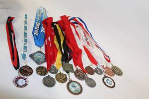 lot 433 image: Set of 14 Sports Medals from Various Competitions