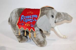 lot 443 image: Ringling Bros and Barnum & Bailey Plush Elephant Figure