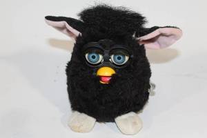 lot 449 image: Vintage 1998 Furby Model 70-800 Black with Pink Ears