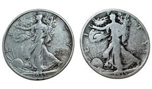 lot 17 image: Set of 4 Circulated 1952 Washington Quarters