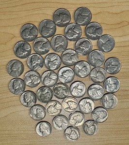 lot 27 image: Collection of Vintage U.S. Jefferson Nickels - 1950s to 1964