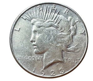 lot 4J image: 1923 Silver Peace Dollar Coin
