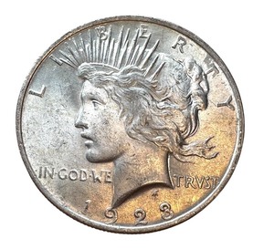 lot 10J image: 1923 Peace Silver Dollar Coin