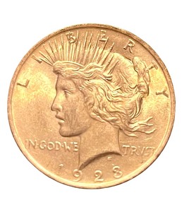 lot 6L image: 1923 United States Peace Silver Dollar Coin