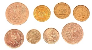 lot 11L image: Collection of 8 Vintage German Coins - Including a 1906 Pfennig