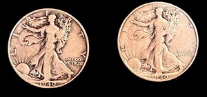 lot 15L image: 1940 Walking Liberty Half Dollar Silver Coins - Set of 2