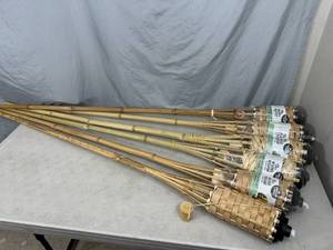 lot 168 image: 6 New Bamboo Tiki Torches