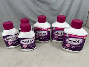 lot 40 image: 6 New Bottles of Miralax Stool Softener