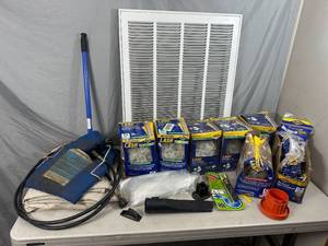 lot 46 image: Large Lot of Tile Spacers, Tile Leveling, E-Z Freeze Plumbing Blanket, Large Vent, Etc