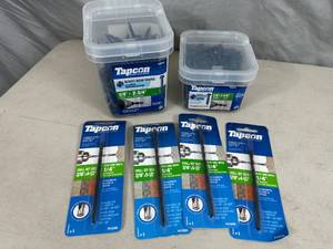lot 66 image: New Tapcon Masonry Screws and Drill Bits