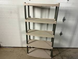 lot 5 image: 5 Tier Plano Plastic Utility Shelf