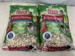 lot 127 image: 2 New Bags of Kaytee Birders Paradise Bird Seed Bird Food - 8 lbs each