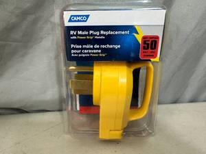 lot 132 image: New RV  Camper 50 Amp Replacement Plug End - Male