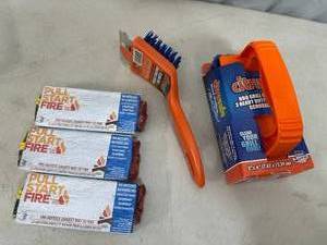 lot 134 image: New Citrusafe Grill Brushes, Pull Start Fire Starters