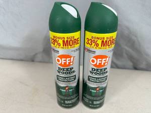 lot 136 image: 2 New Cans of Off Deep Woods Insect Repellent