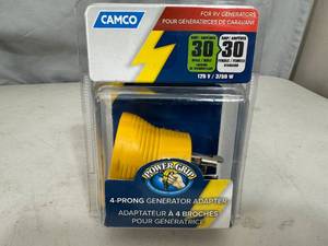 lot 146 image: New Camco Generator RV Electrical Adapter - 30 Amp