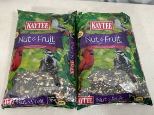 lot 190 image: 2 New Bags of Kaytee Nut and Fruit Bird Food  Bird Seed