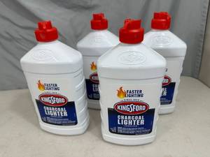 lot 200 image: 4 New Bottles of Kingsford Charcoal Lighter Fluid