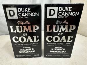 lot 211 image: 2 New Bars of Duke Cannon Lump of Coal Bar Soap