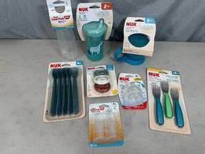 lot 248 image: New NUK Brand Baby Items, Bottles, Utensils, and More