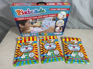 lot 262 image: New Pixicade Digital Game Creator and 3 Packs of Scratch n Play Cards