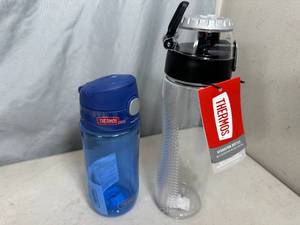 lot 270 image: 2 New Thermos Water Bottles