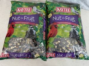 lot 303 image: 2 New Bags of Kaytee Nut and Fruit Bird Food  Bird Seed