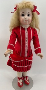 Artisan Reproduction Doll by Wisdom 1993 in Red Dress