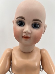 lot 6 image: French Paris Bebe Tete Dep 9 Bisque Doll with Articulated Composition Body