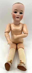 lot 15 image: Antique German Bisque Baby Doll with Jointed Composition Body