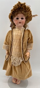 lot 19 image: Antique German Heubach Doll in Victorian Attire