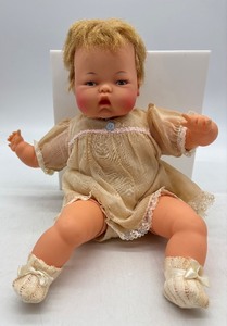 lot 71 image: Vintage Ideal Toy Corp Baby Doll with Crank Mechanism
