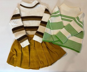 lot 164 image: Set of 2 Vintage Striped Childrens Sweaters with Skirt