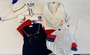 lot 168 image: Set of 4 Toddler Outfit Pieces Including Sweater and Sailor Vest