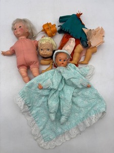 lot 124 image: Collection of Vintage Dolls and Doll Parts