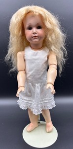 lot 127 image: 1983 Simon & Halbig CMF 117 Bisque Head Doll with Blonde Hair