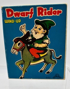 lot 134 image: Vintage Dwarf Rider Wind-Up Toy, Made in Japan