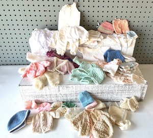 lot 153 image: Collection of Handmade Vintage Doll Clothes and Accessories