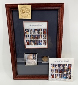 lot 172 image: Framed Classic American Dolls Limited Edition Stamp Collection