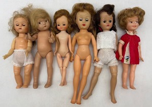 lot 176 image: Collection of 6 Vintage Dolls including McCall with Clothes and Hairstyles