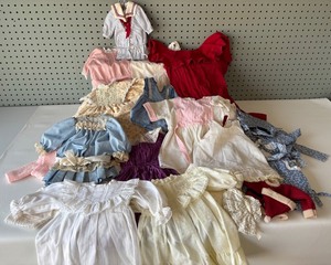 lot 204 image: Collection of Vintage Handmade Doll Clothing and Accessories